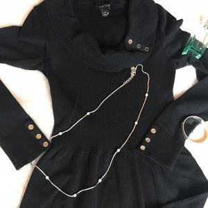 White House Black Market Winter Black Dress